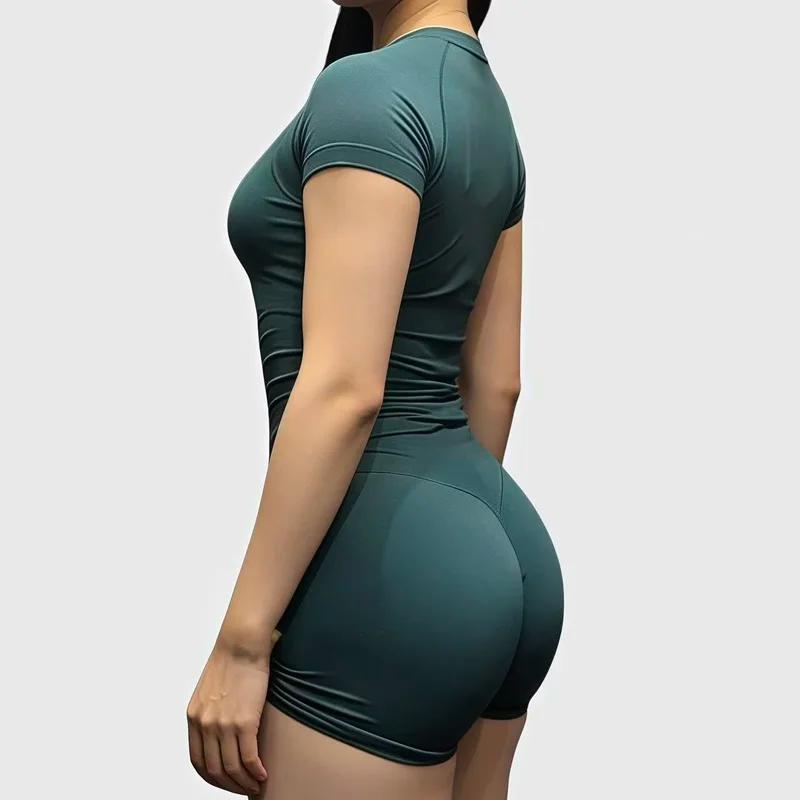 Ensemble de sport 2 pièces pour femme, ensemble de yoga, vêtements de sport sans couture, haut à man