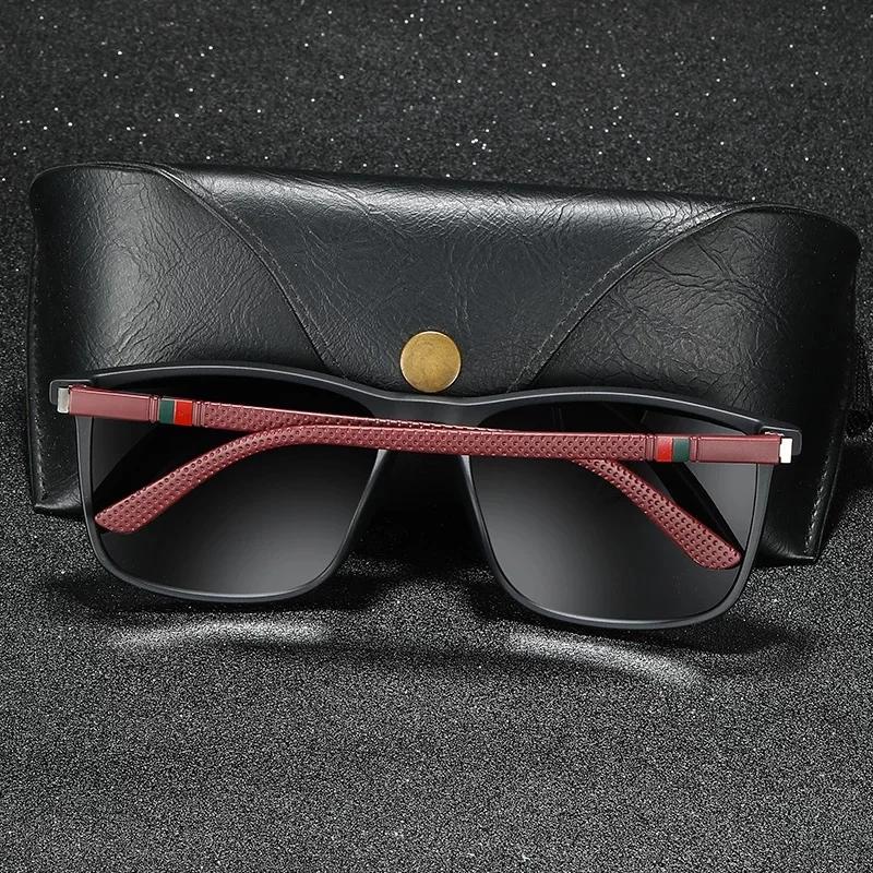 Lunettes de soleil polarisées carrées de luxe pour hommes et femmes, Vintage, à la mode, pour voyage