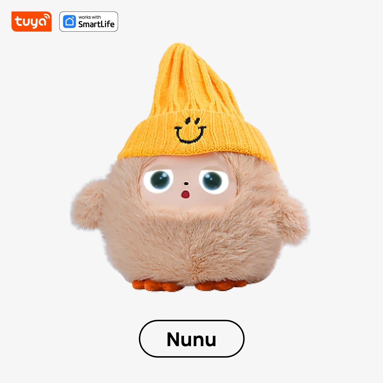 Jouet en peluche mignon Nunu-AI avec voix intelligente et yeux LED, compagnon interactif prêt et rec