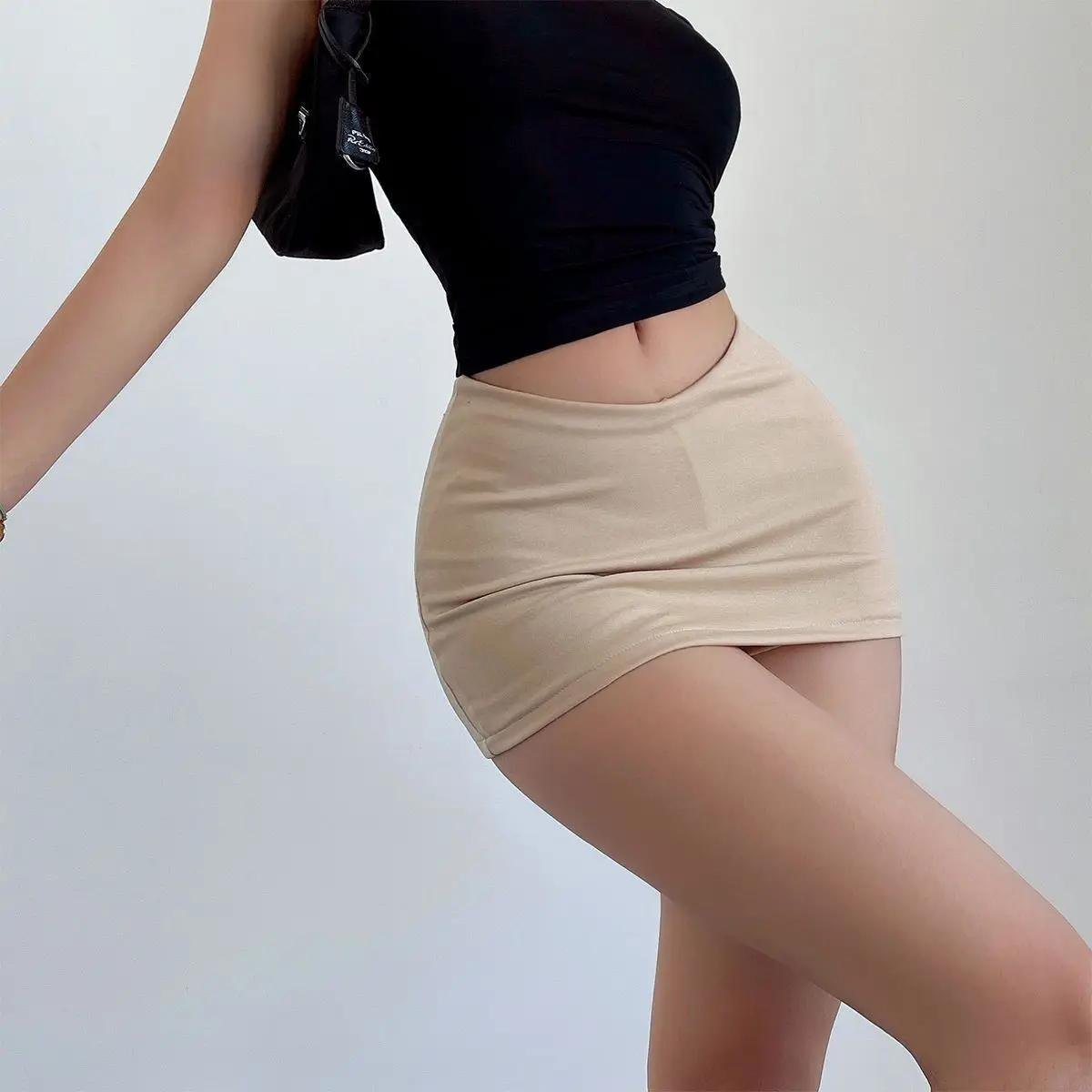 Femmes été Sexy Shorts jupes été coréen taille basse bureau dames Mini jupes mode décontracté solide
