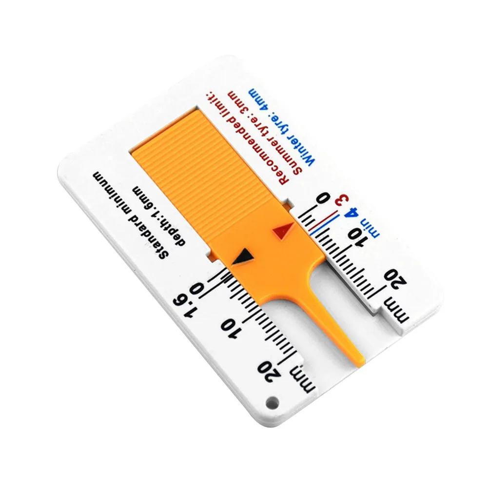 Règle de bande de roulement de pneu en plastique 0-20mm, pour pneus de voiture, jauges d'épaisseur, 