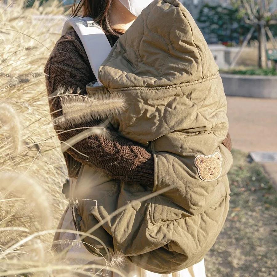 Couverture à capuche pour poussette de bébé, lange d'emmaillotage pour nouveau-né, porte-bébé chaud,
