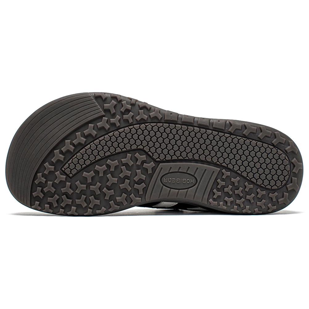 HOBIBEAR chaussures à bout large garçons filles pieds nus zéro goutte baskets crochet boucle en cuir