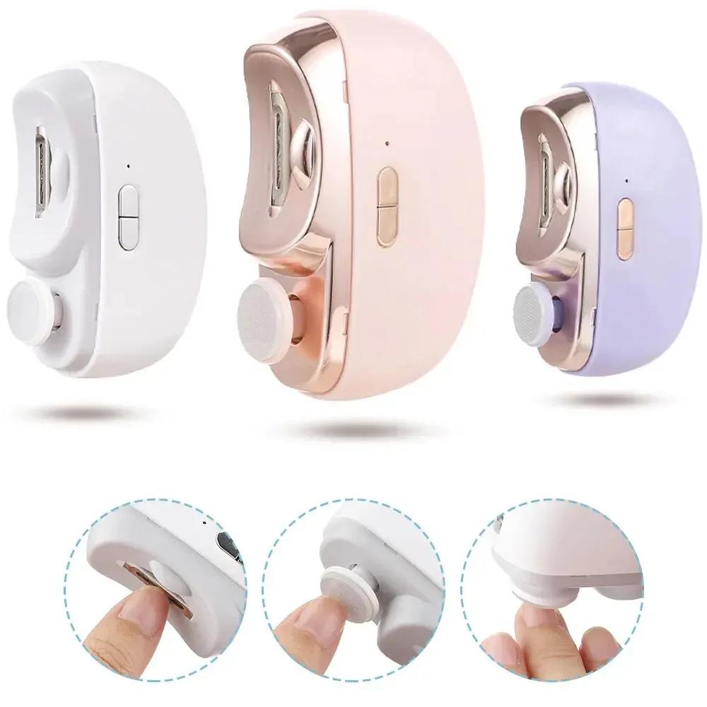Coupe-ongles électrique 2 en 1, manucure, anti-éclaboussures, pour bébé, ciseaux à doigts et orteils