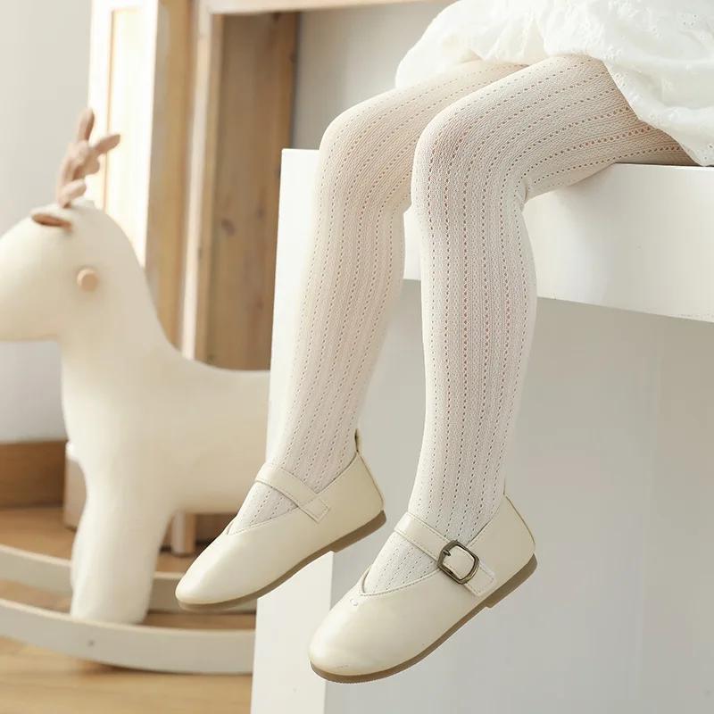 Lawadka collants d'été pour filles maille mince bébé fille collants mode enfants collants coton soli