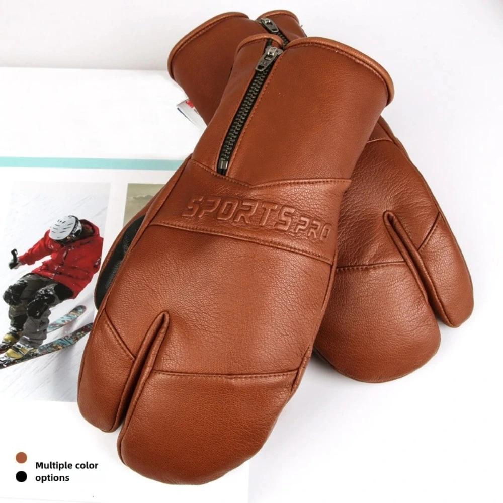 Gants ski hiver imperméables velours chaud - Snowboard hommes femmes résistance froid