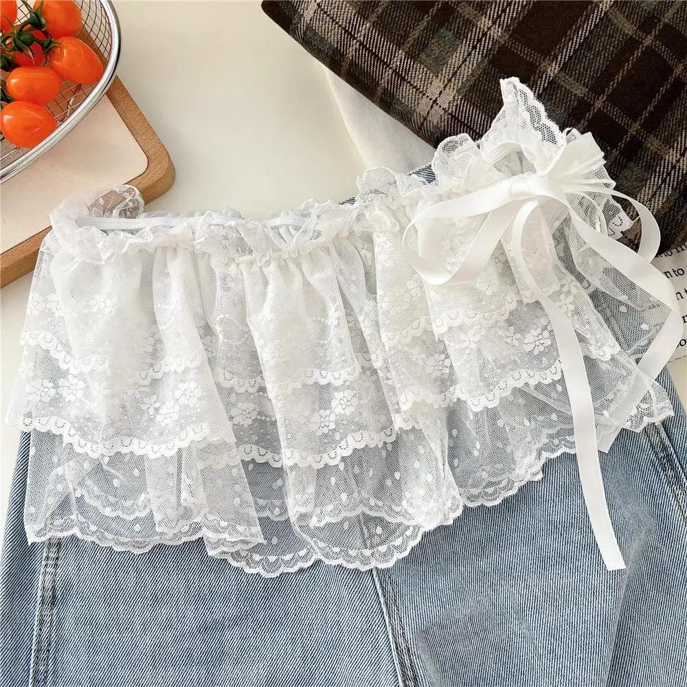 Mini jupes en dentelle pour femmes, élégantes, douces, Lolita, courtes, taille haute, Y2k, Streetwea