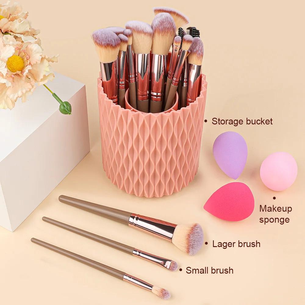Ensemble de pinceaux de maquillage, 3 à 20 pièces, pour fond de teint, surligneur, fard à paupières,