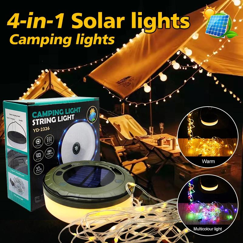 Lumières solaires lumière de Camping en plein air 10 mètres chaîne lumière extérieure tente lumière 