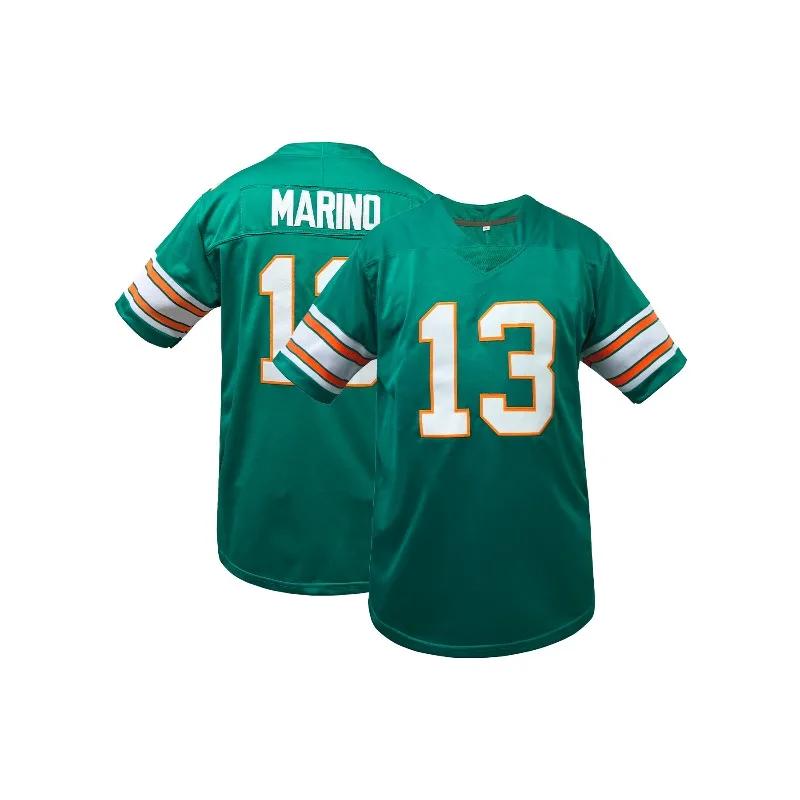Maillot de Football brodé pour hommes, T-shirt respirant à col en v, maillot de Rugby Miami à manche