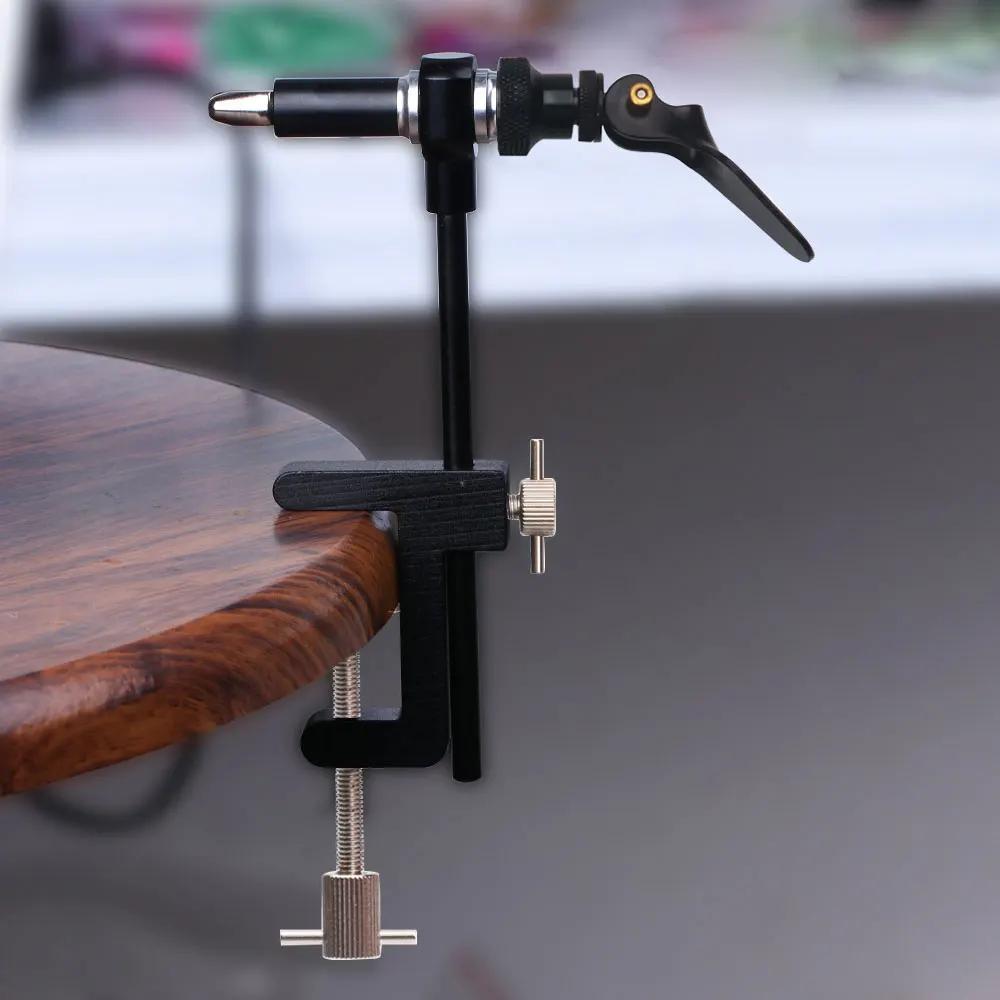 Bimoo 360 ° Étau d'attache de mouche à pince en C rotatif avec mâchoires en acier trempé, Kit de fil