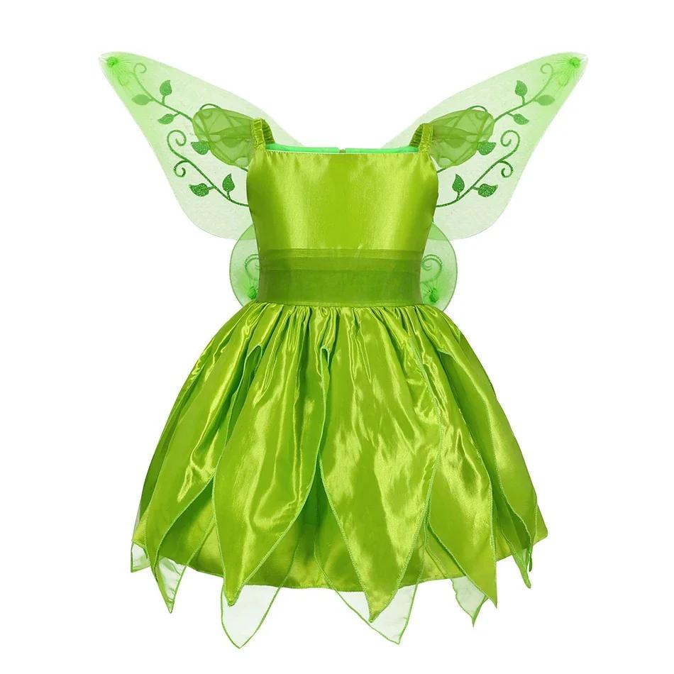 Robe de fée des fleurs pour filles, déguisement de princesse pour enfants avec ailes, costume de pri