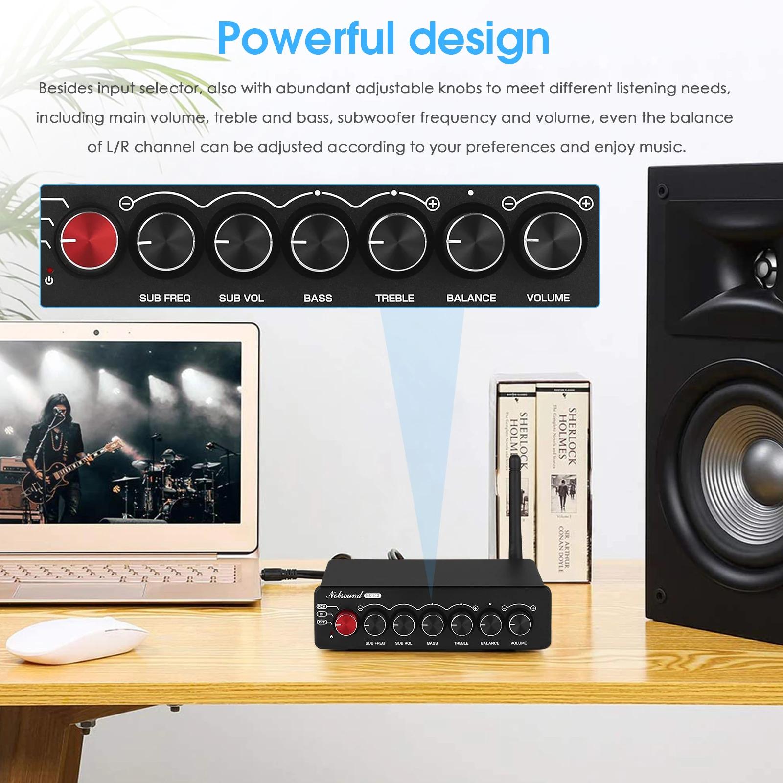 Nobsound NS-14G 2.1 canaux HiFi Bluetooth TPA3116 amplificateur numérique AUX caisson de basses de b