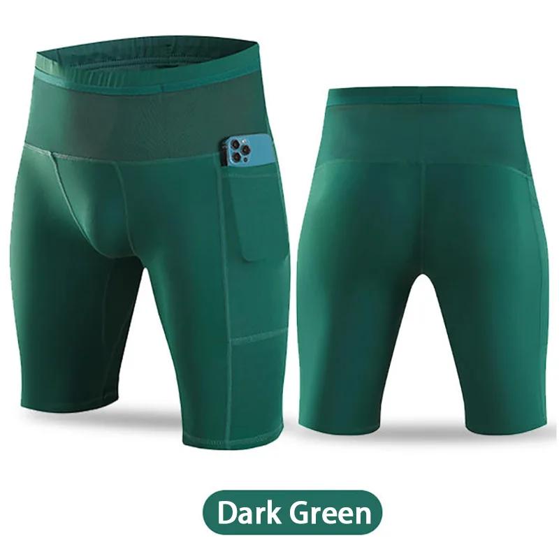 Leggings de sport pour hommes, pantalons de Compression, short quart de basket-ball, séchage rapide,