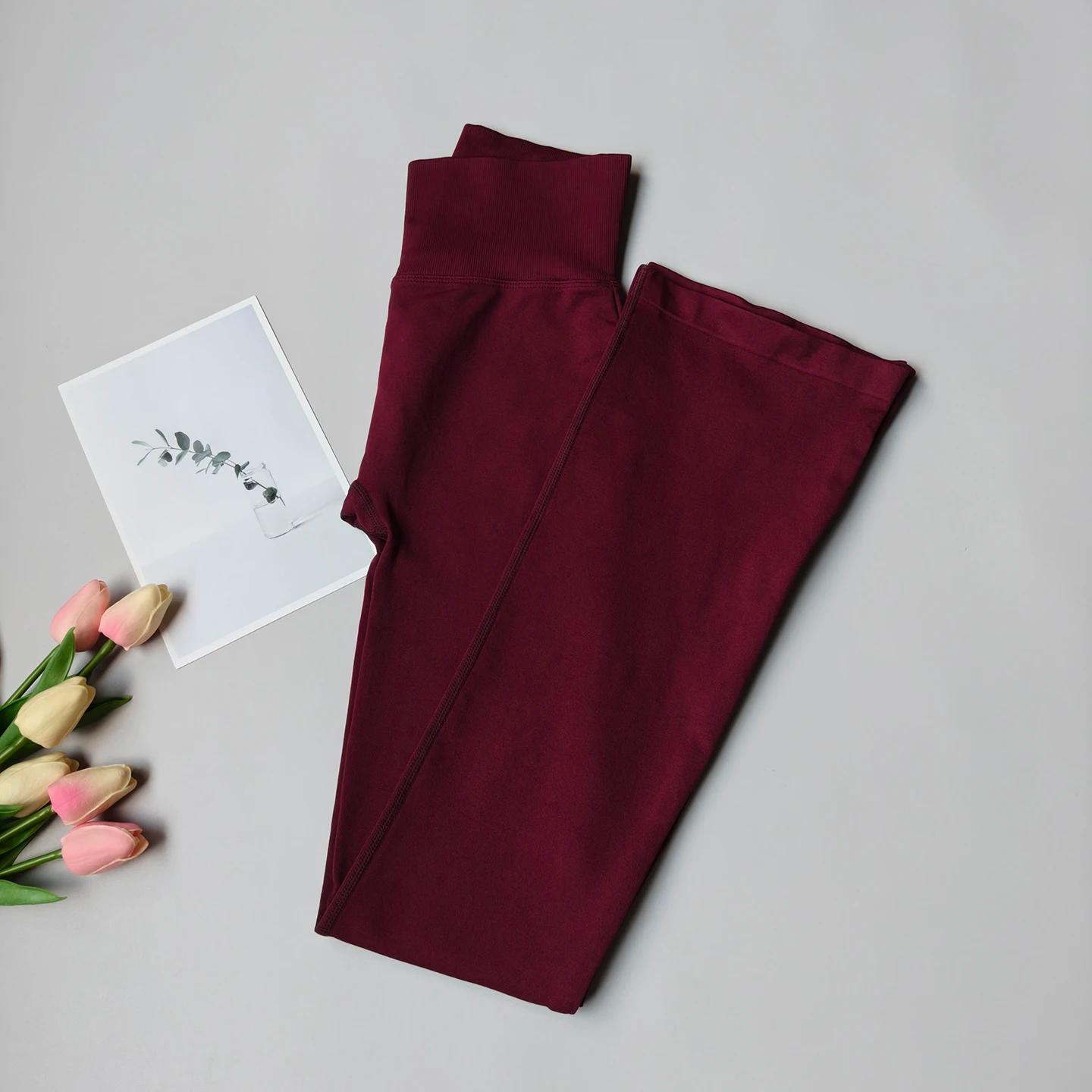 Leggings de Yoga évasés taille haute sans couture, pantalons de Fitness à cloche pour femmes, Leggin