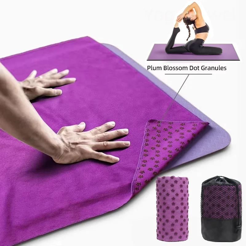 Serviette de yoga antidérapante, tapis de Pilates, couverture de yoga absorbant la transpiration, ta