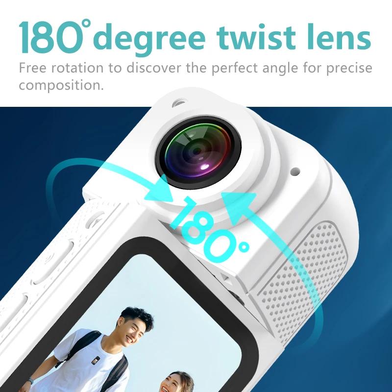 Caméra à pouce S70 180 °   Caméra d'action avec enregistreur de cyclisme WIFI Sport DV, 2.7K/1080P, 