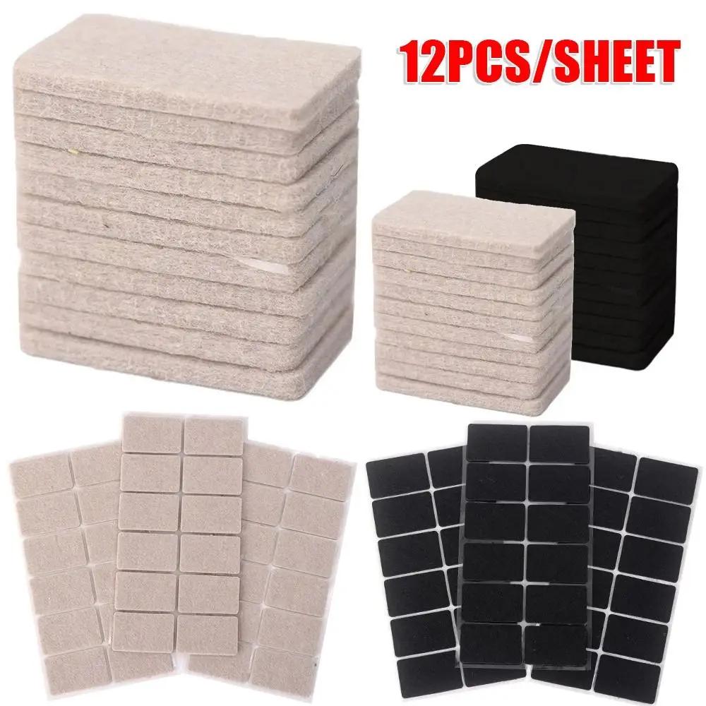 Coussinets de pieds de chaise en feutre, protection de sol, auto-adhésifs pour meubles, rectangulair