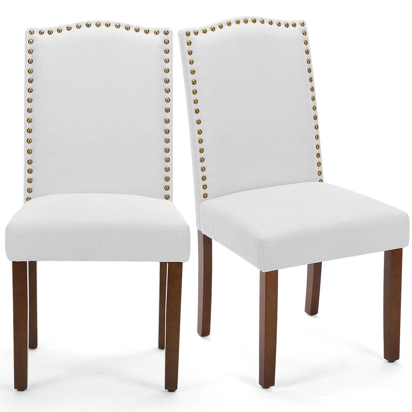 JIAN-Ensemble de chaises de salle à manger avec dossier rembourré, coussin en éponge épaissie, chais