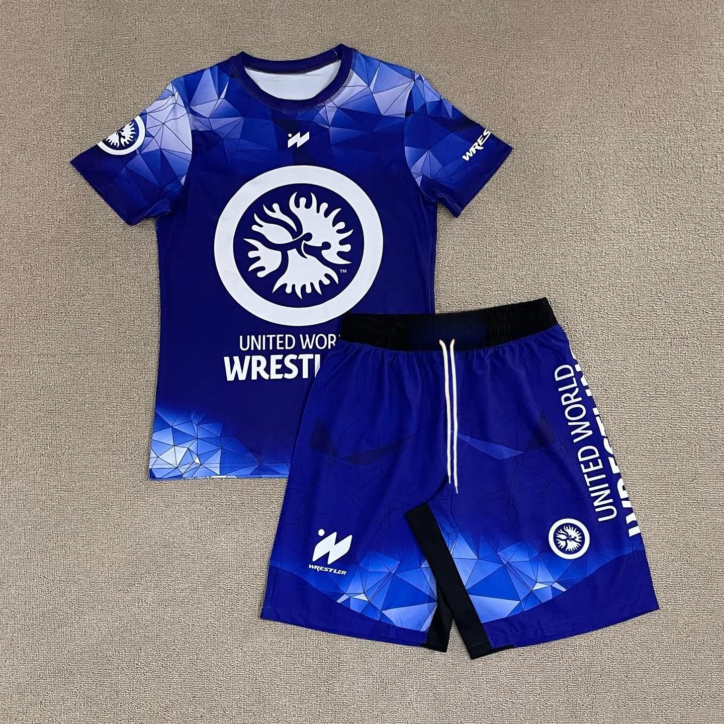 Ensemble de sport respirant pour homme : Rashguard et short à imprimé marbre blanc, séchage rapide, 