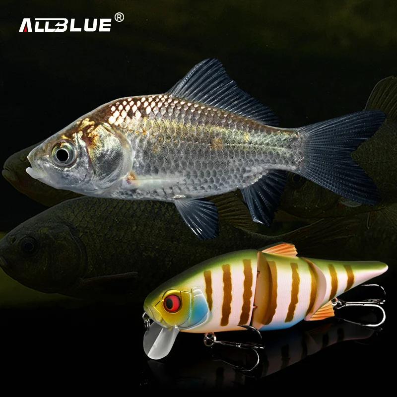 ALLBLUE Joint leurre de pêche 115MM 28.5G flottant Swimbait sans lèvres manivelle Wobbler vairon art