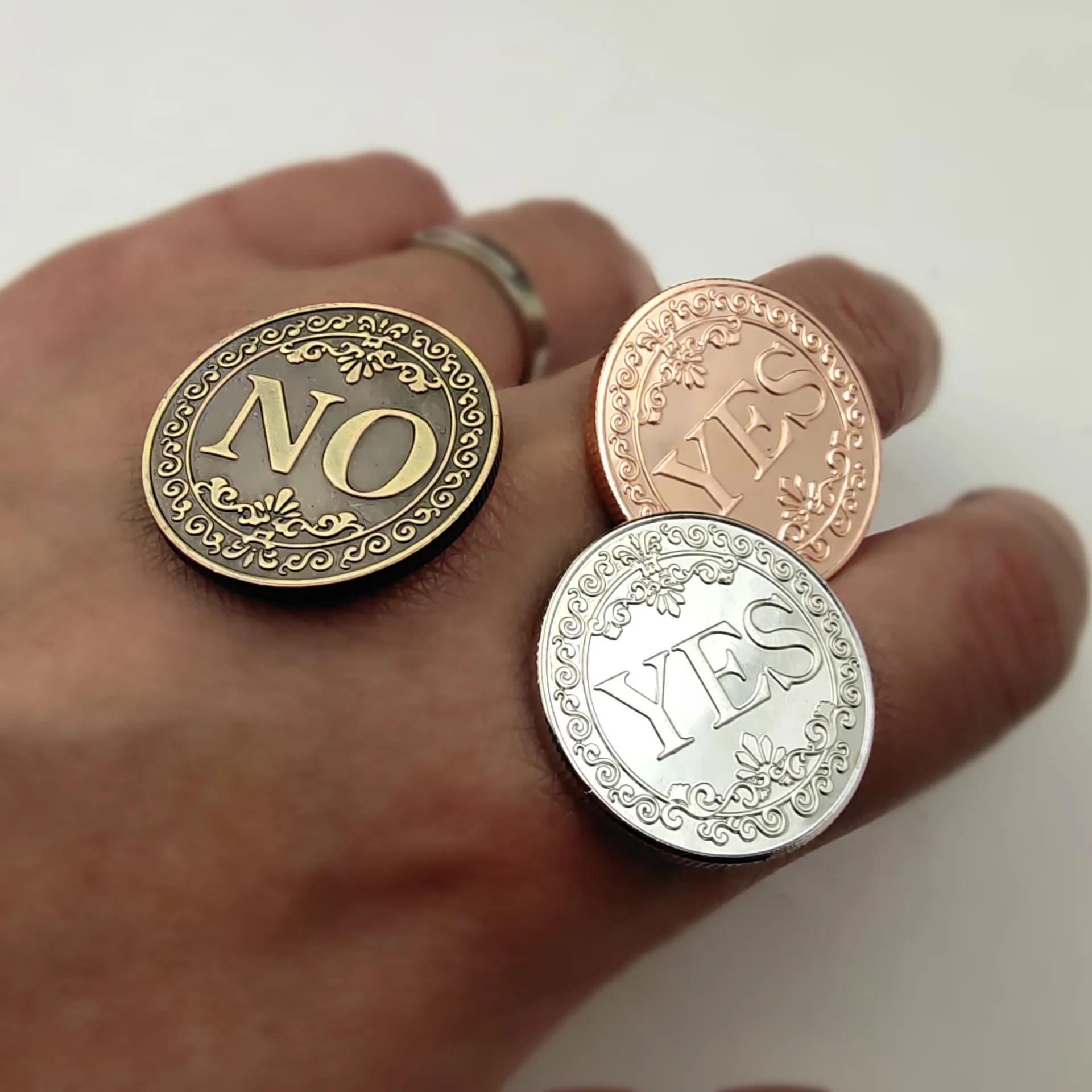 Pièce de monnaie de 25mm de diamètre, oui ou pas besoin de décision, Badge commémoratif, placage en 
