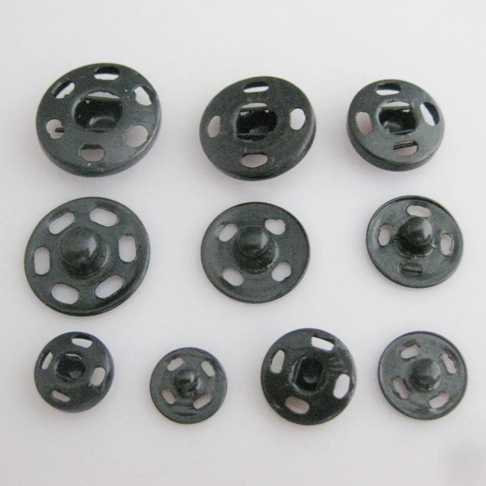 1 carte boutons pression de fixation en fer pour vêtement rond 5 tailles accessoires de couture bric