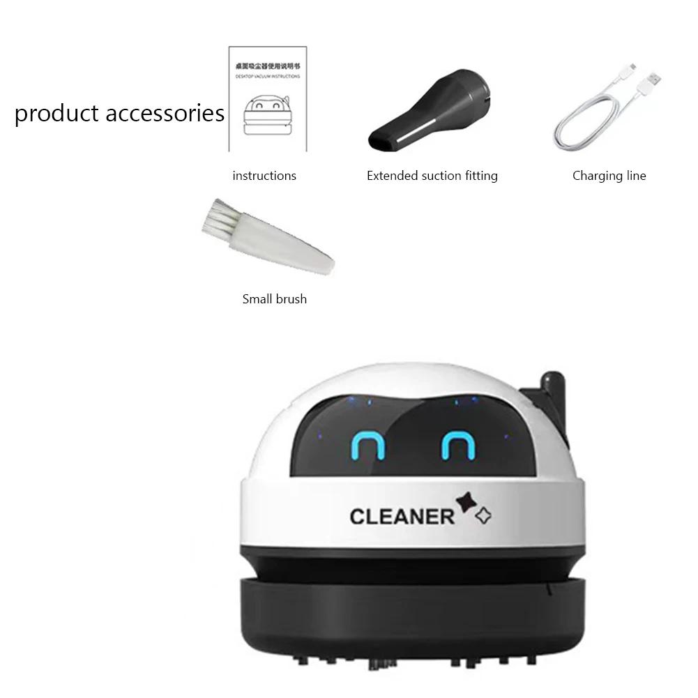 Aspirateur robot intelligent, mini aspirateur de poussière de table de bureau, voiture, poignées, bu