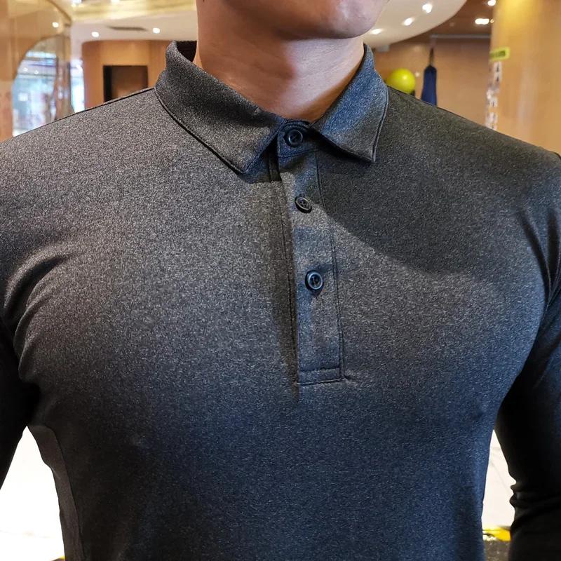 T-Shirt de dehors à Manches sulfpour Homme, Haut de Course, Fitness, Serré, Randonnée, Rashgard, Gra