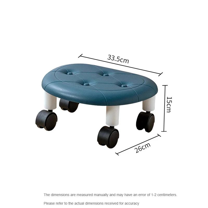 Tabouret à roulettes universel pour usage domestique, siège bas à poulie avec roulettes, tabouret mu