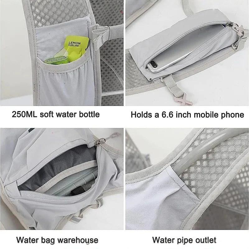 Sac à dos gilet d'hydratation pour course à pied, pour randonnée, cyclisme, Marathon, sac de poitrin