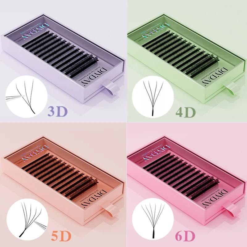 DIYDAY Extension de cils en forme de W 3d 4d 5d 6d 7d 8d W cils naturels doux préfabriqués effet de 