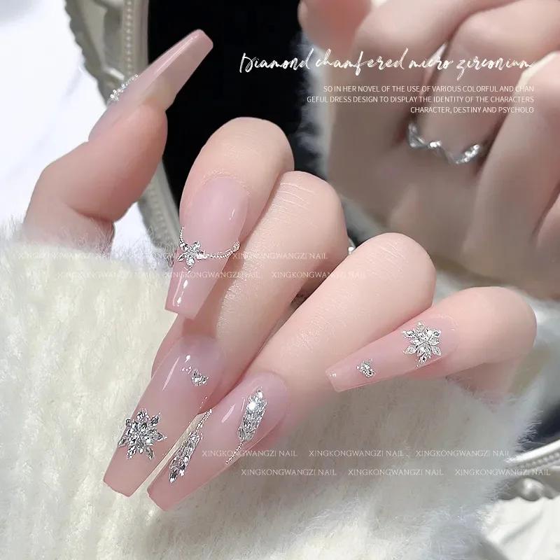 Mini diamant scintillant pour décorations d'ongles, strass 3D, cristal de luxe, Zircon, breloques po