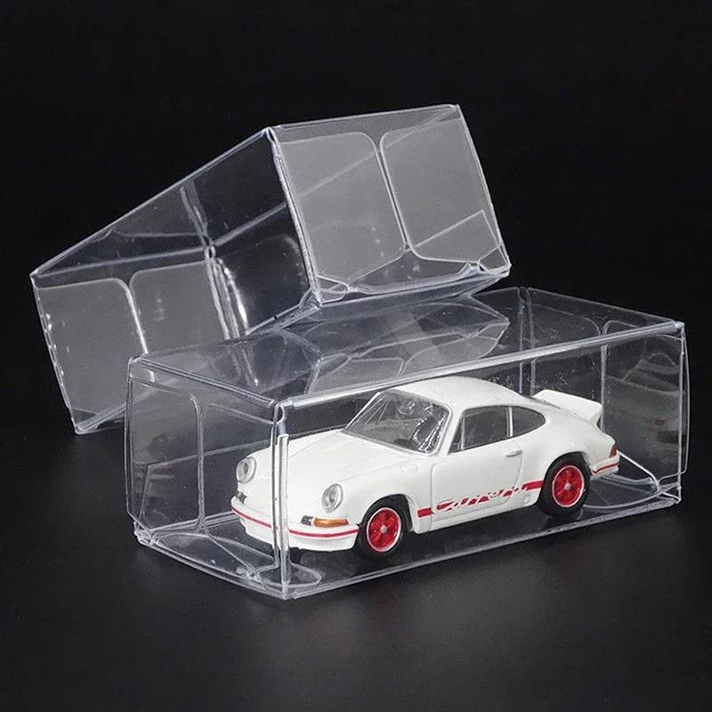 Boîte d'exposition transparente en PVC pour modèle de voiture, support de rangement anti-poussière, 