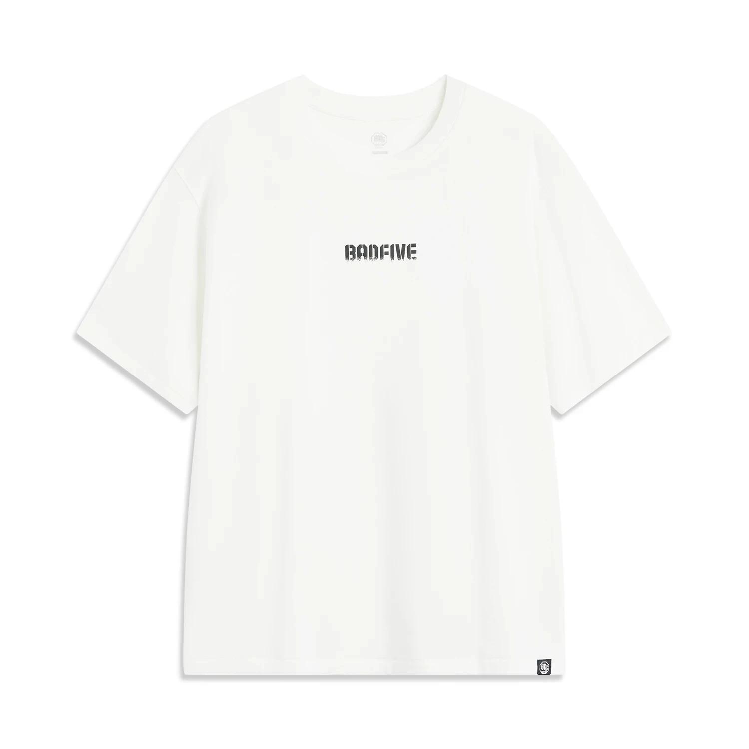 T-shirt Li-Ning BADFIVE homme 100% coton coupe ample confortable décontracté basket culture