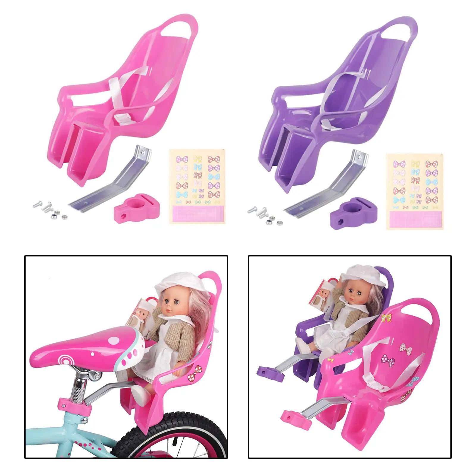 Siège de poupée de vélo pour filles avec décalcomanies de bricolage, décoration de vélo pour enfants