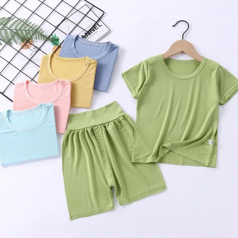 Printemps été bébé filles vêtements Pyjamas ensembles enfants garçon Modal Homewear Modal vêtements 