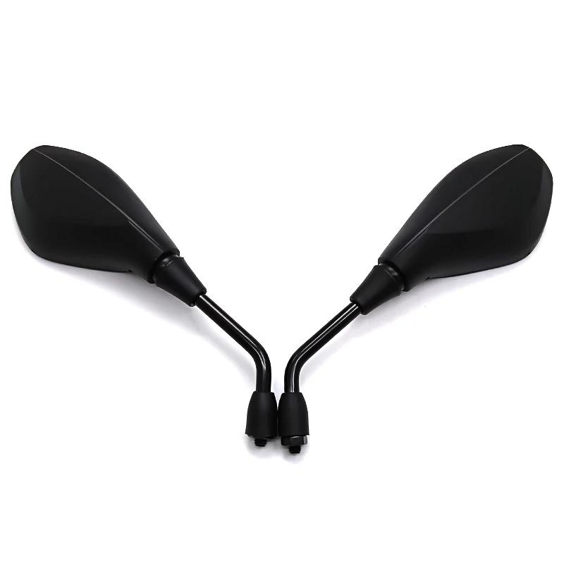 Rétroviseurs de moto, rétroviseur latéral d'extrémité de guidon noir pour Scooters ATV vélos motos 2