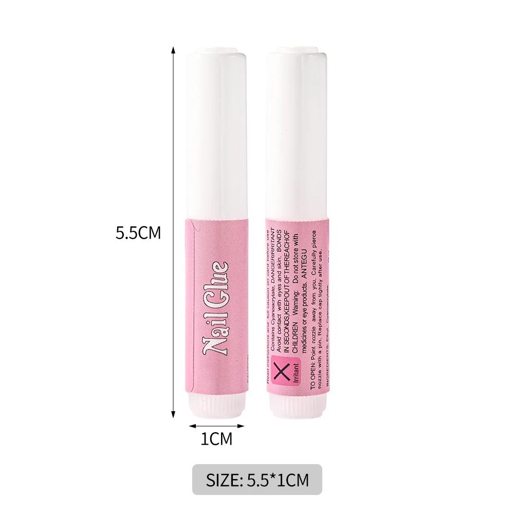 Paquet de 100 pièces de colle de réparation d'ongles pour presse acrylique sur les pointes d'ongles 