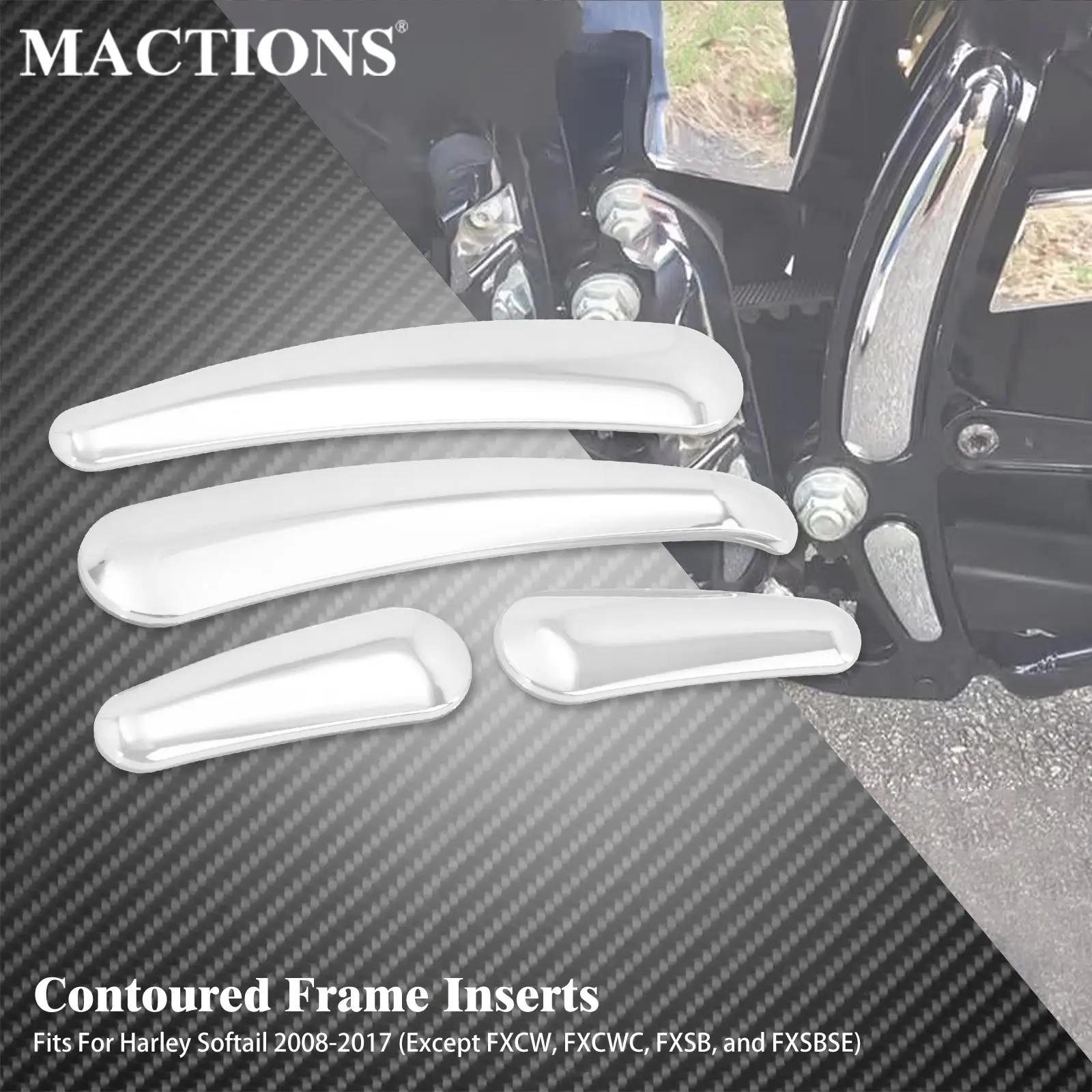 4xMoto 3D bras oscillant cadre insérer couverture chromée pour Harley Heritage Softail personnalisé 