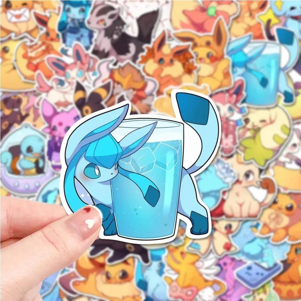 10/30/50pcs Kawaii Pokemon Pikachu Eevee autocollants mignon dessin animé enfants décalcomanies joue