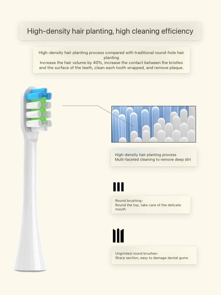 Têtes de brosse à dents de rechange compatibles avec la brosse à dents électrique ROAMAN T3/T5/T10/T