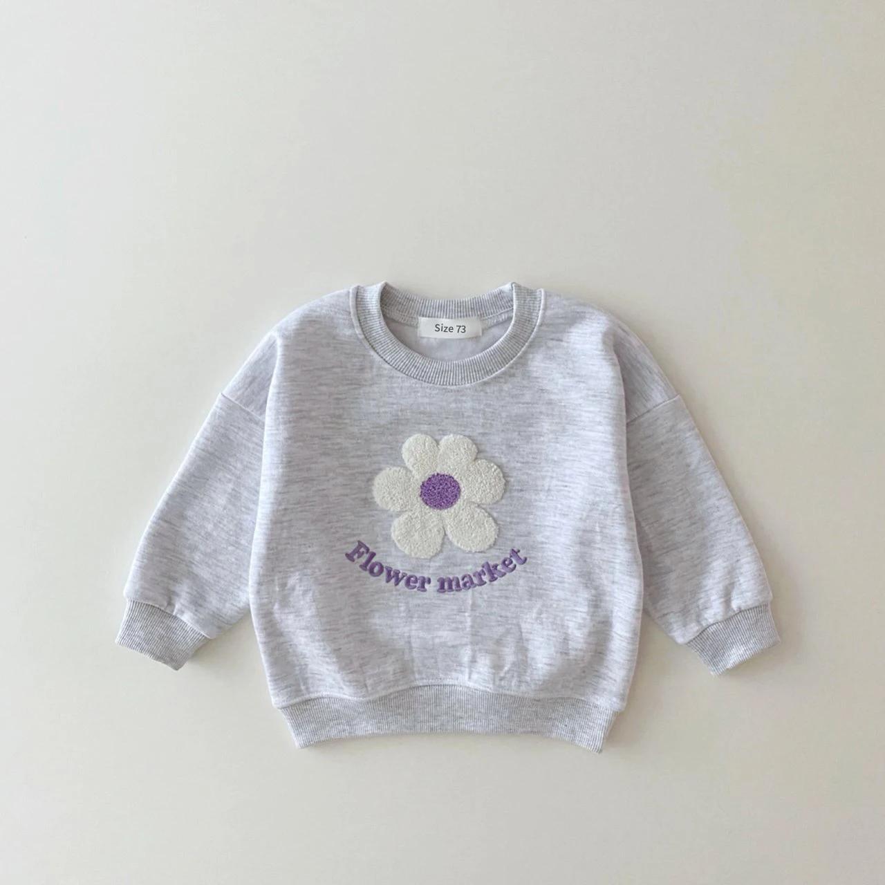 Automne bébé filles vêtements ensemble fleur lettre imprimer pull haut + pantalon enfants vêtements 