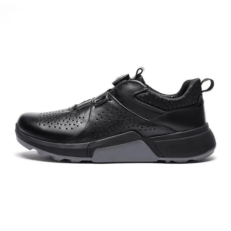 Chaussures de golf professionnelles pour hommes, baskets en cuir respirantes, chaussures de sport co