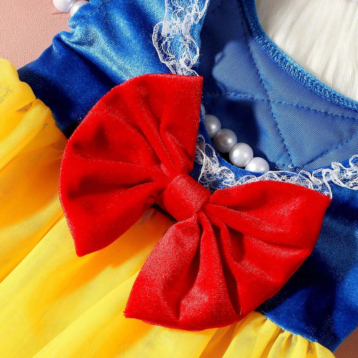 Robe de princesse en Tulle avec nœud papillon pour nouveau-né, avec bandeau à nœud, tenues de séance