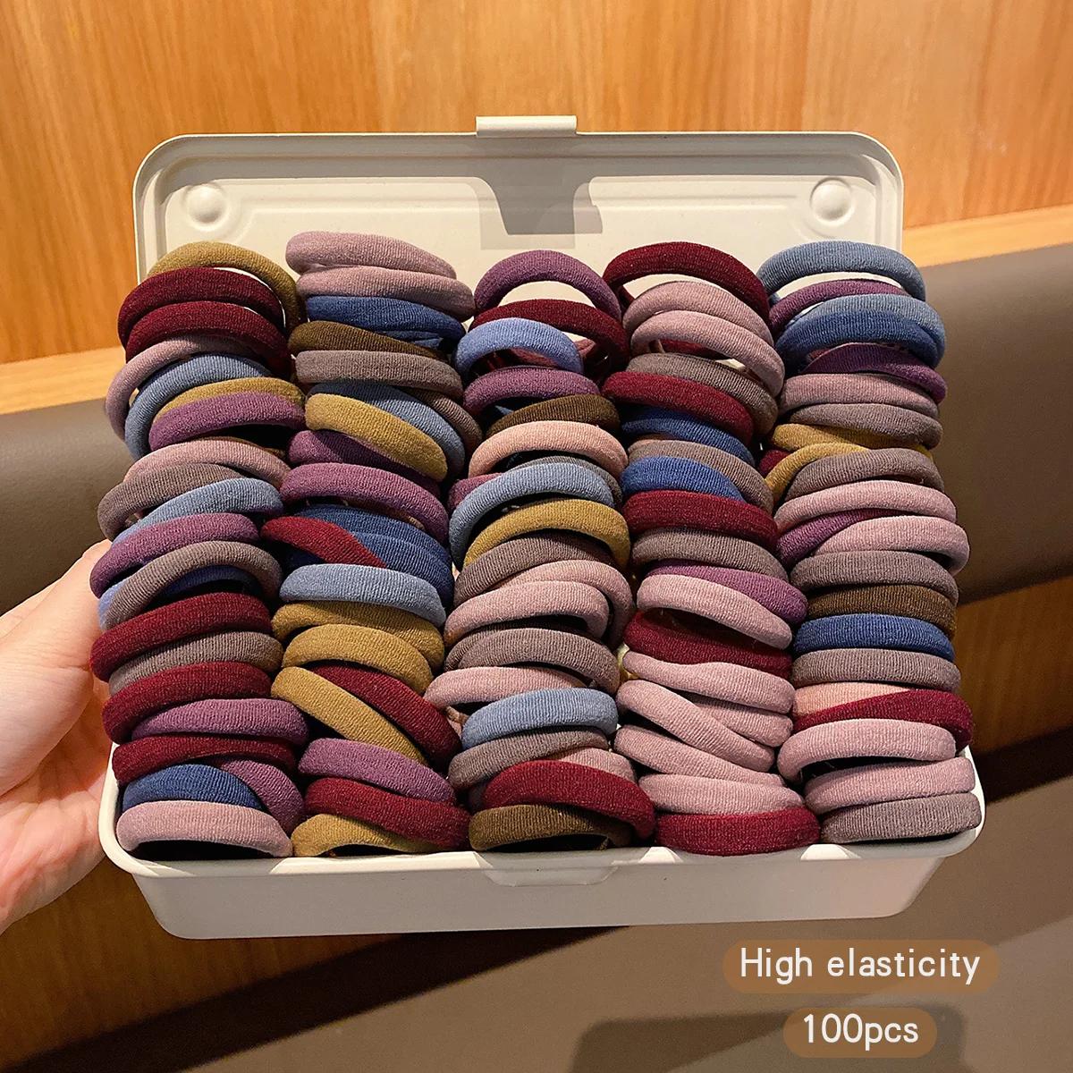 Accessoires pour cheveux de style coréen durables, pilotes 100, FS élevés, bandes élastiques, adapté