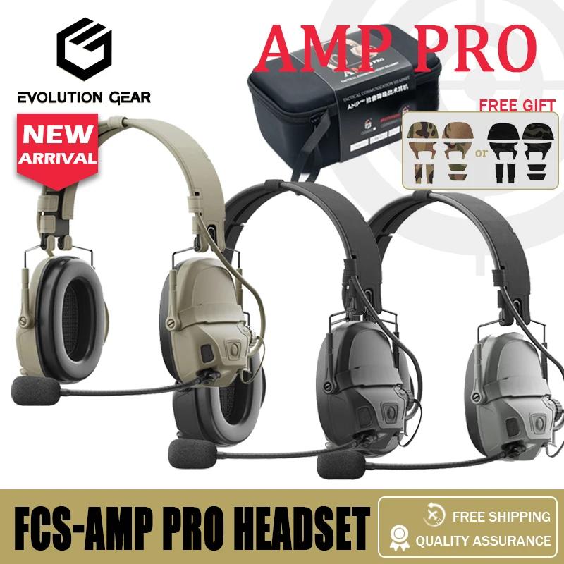Nouveau casque FCS-TACTICAL AMP PRO entièrement numérique à double DPS, communication tactique, rédu