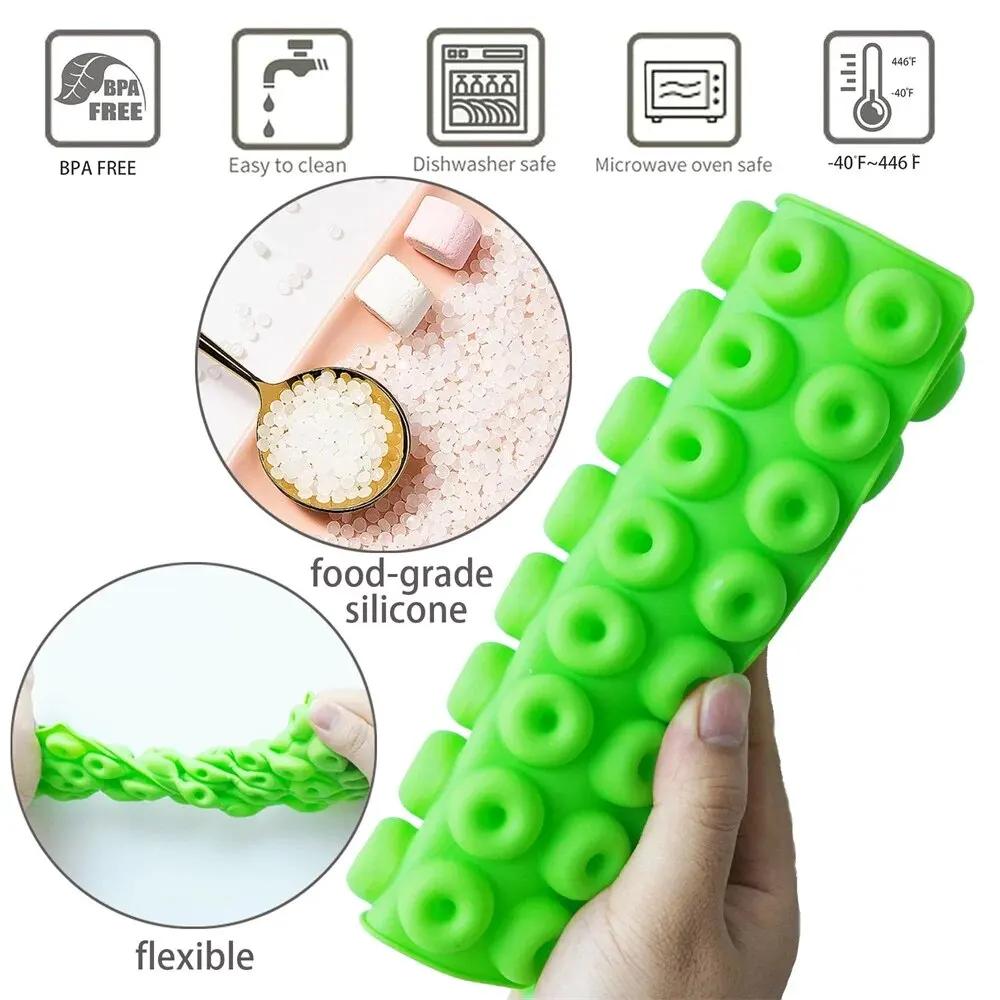 Moules ours gommeux en Silicone, Mini moule à bonbons au chocolat pour enfant avec 2 compte-gouttes 