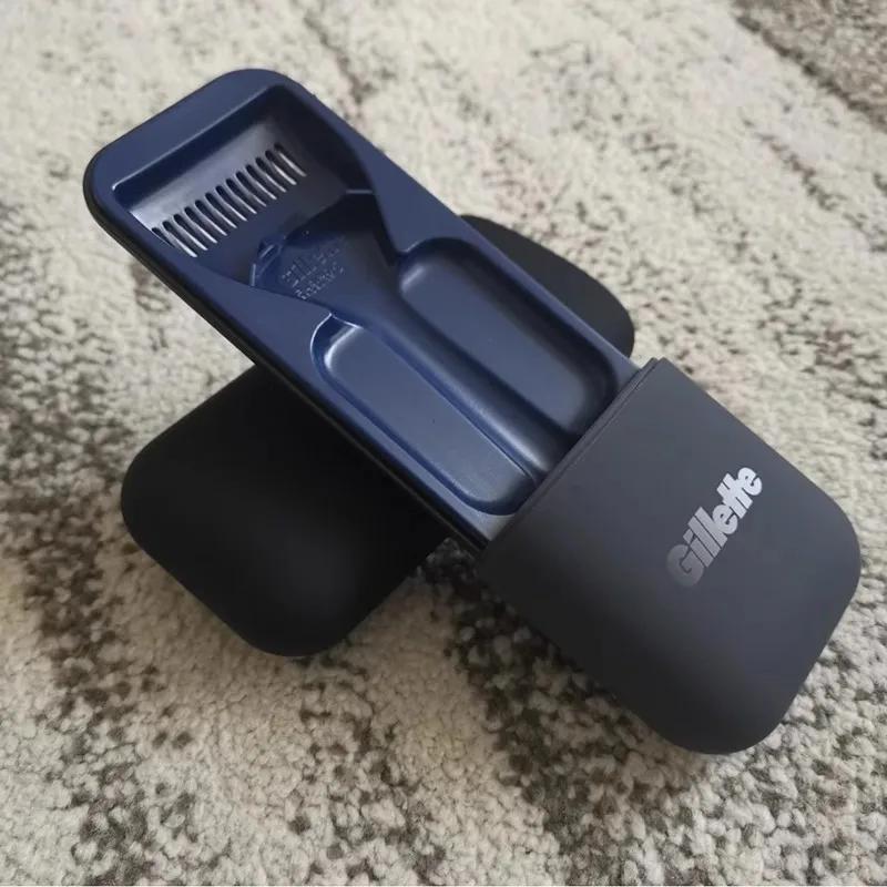 Étui de voyage magnétique noir pour rasoir de marque Gillette, Compatible avec la série Fusion/magné