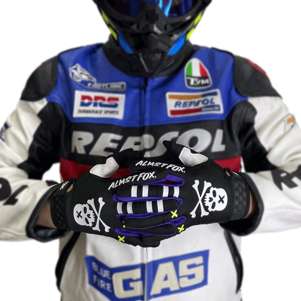 Almst-Gants de moto Fox Skull pour hommes, gants de course de vélo de montagne, écran tactile, moto 